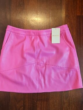 Pink Faux Leather Mini Skirt 💕